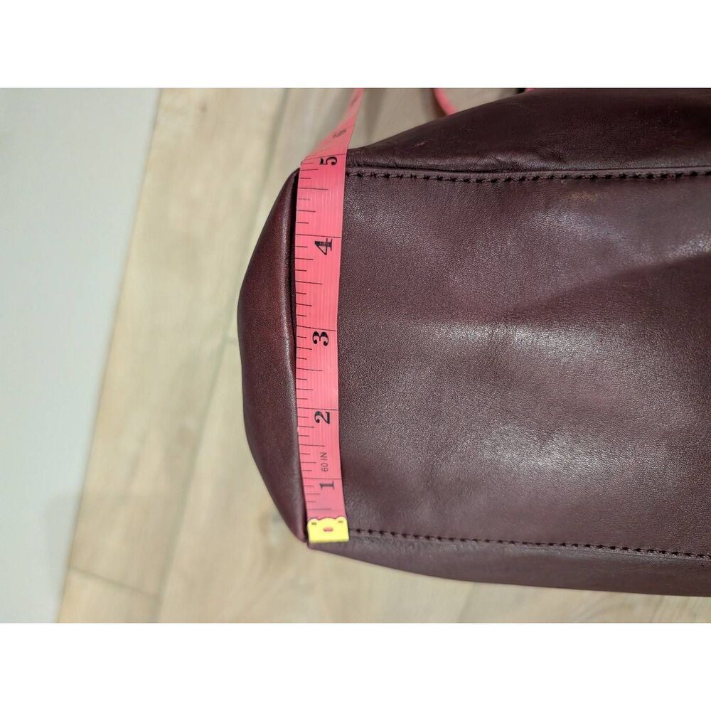 Liebeskind Berlin "Georgia" Leather Satchel Handbag Merlot No Crossbody Strap - Picture 11 of 16
